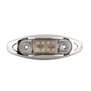 Faro Lateral 8Led Aro Plastico Cromado 12/24V Plast Innova
