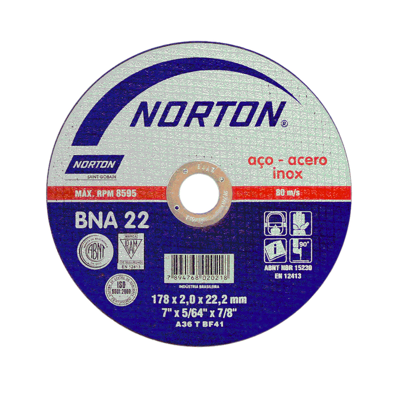 Disco Corte Acero 4.1/2" 1.0Mm Norton