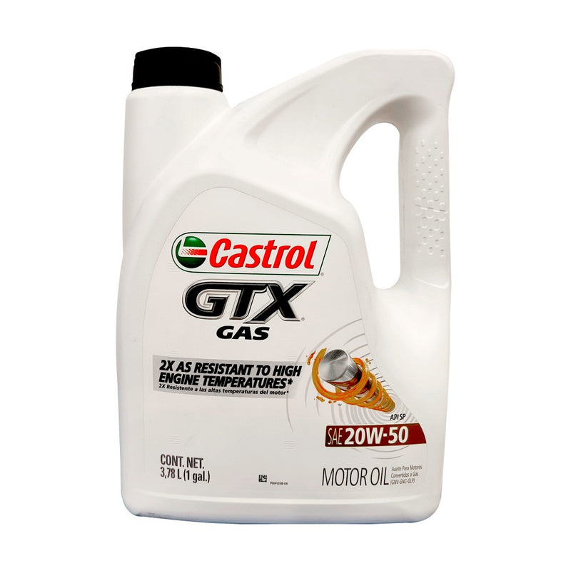Aceite GTX GAS SAE 20W-50 1 Galón Castrol
