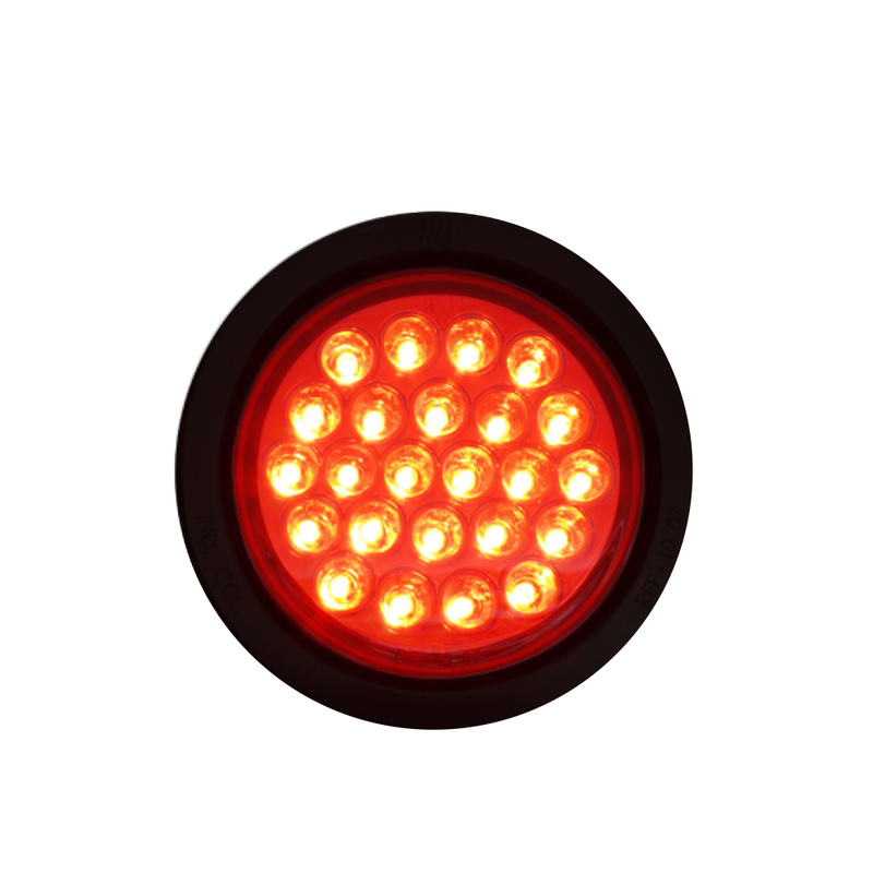 Faro Posterior 4" 24 Led Aro Jebe 12V 24V Rojo 1007E