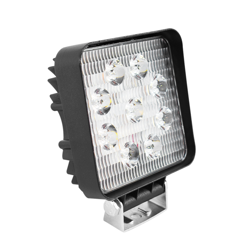 Faro de Trabajo 4” Cuadrado 9 Luz LED 27W 12/36V Blanco Prunuz