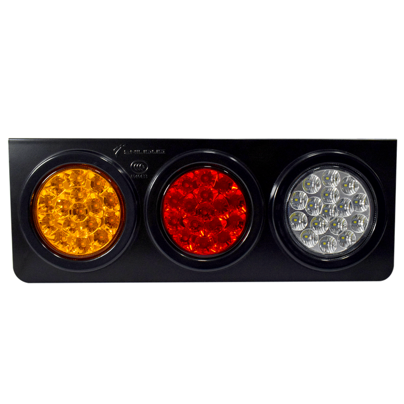 Faro Posterior Base Metalica Luz LED Tricolor 12/24V