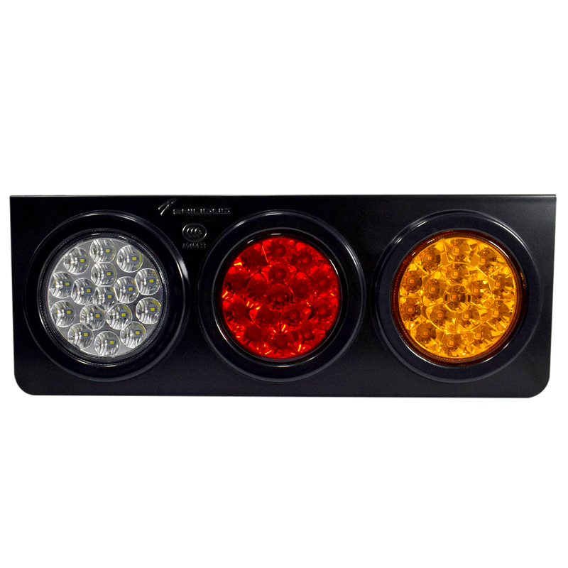 Faro Posterior Base Metalica Luz LED Tricolor 12/24V