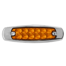 Faro Lateral Metal Cromado 12 LED Fijo 24V HB