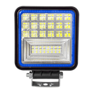 Faro De Trabajo Cuadrado 42 Led 45W Multivoltaje Luz Blanca Contorno Azul