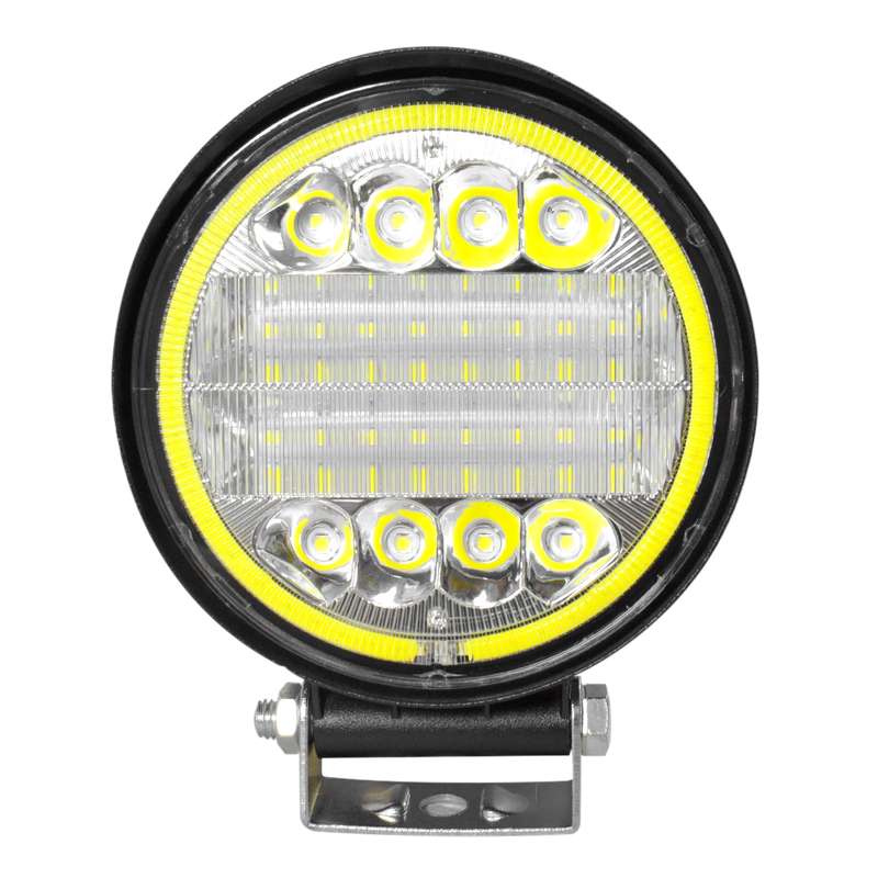 Faro De Trabajo, neblinero Redondo, barra Led 10 Yo-45W Luz Blanca Contorno Blanco