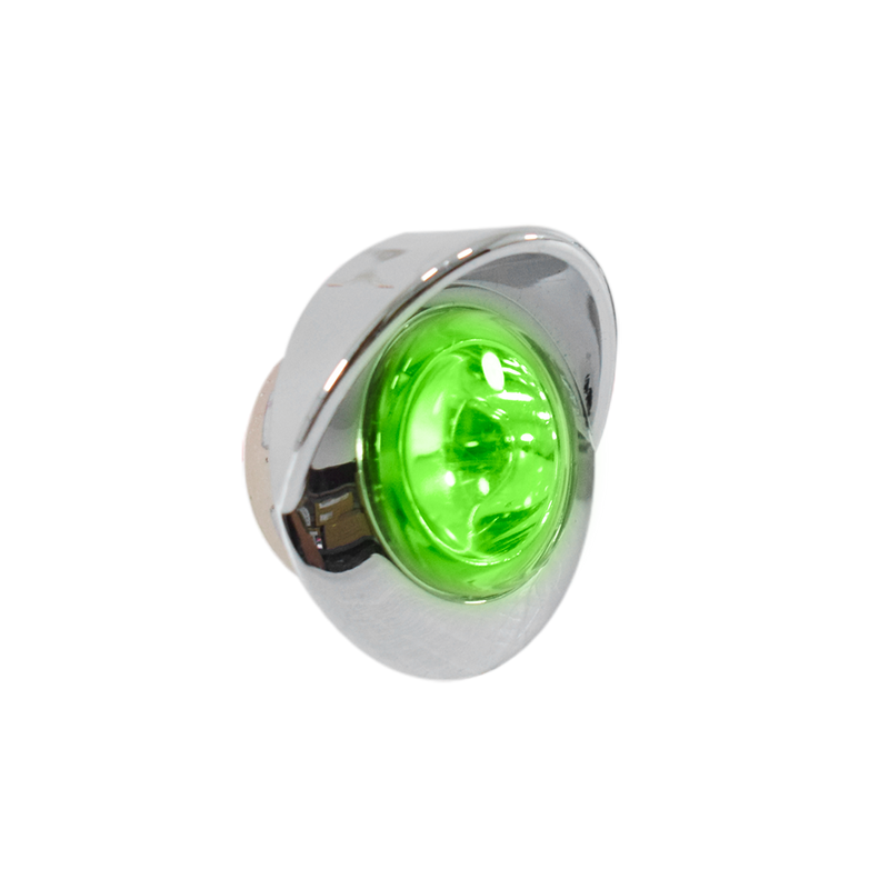 Faro lateral 1.5"  1 LED aro cromado con visera