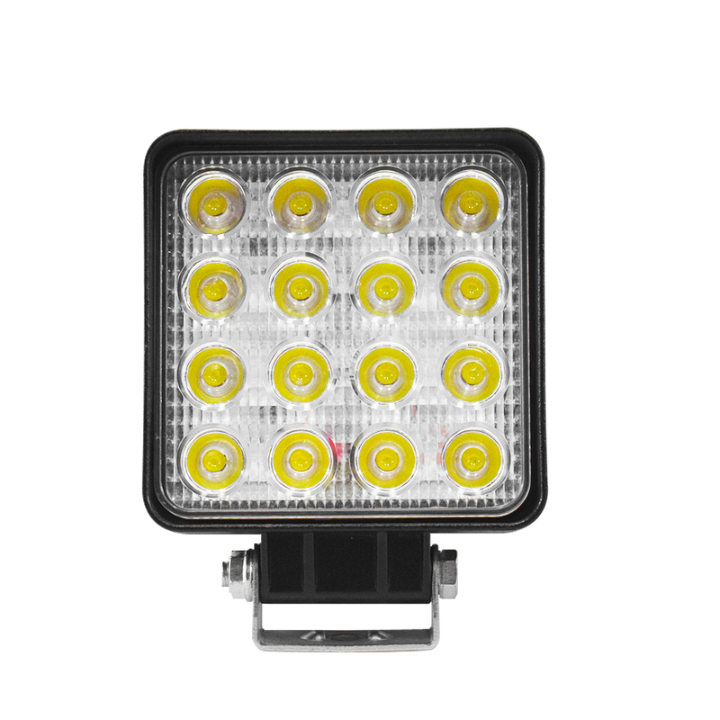 Faro de Trabajo Cuadrado 16 Luz led Hw-16f (63mm) 12-36v 48w Ip67 Luz Blanca