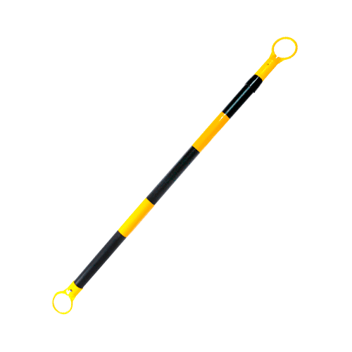 Barra Retráctil 2m para Cono Amarillo/Negro Clute