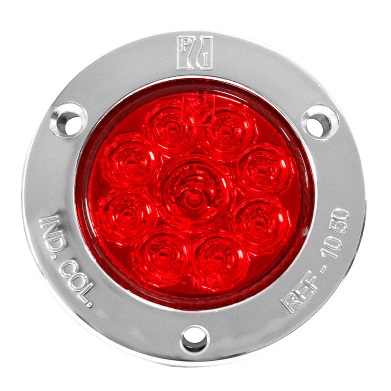 Faro Lateral Redondo Aro Cromado 09 Luz Led Destellante Plast Innova