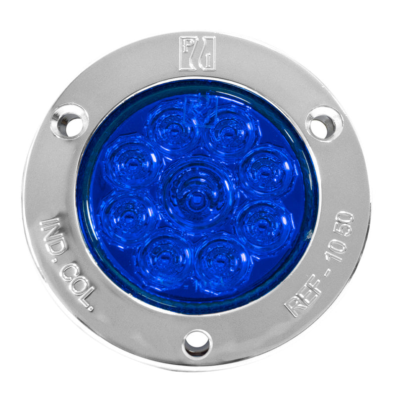 Faro Lateral Redondo Aro Cromado 09 Luz Led Destellante Plast Innova