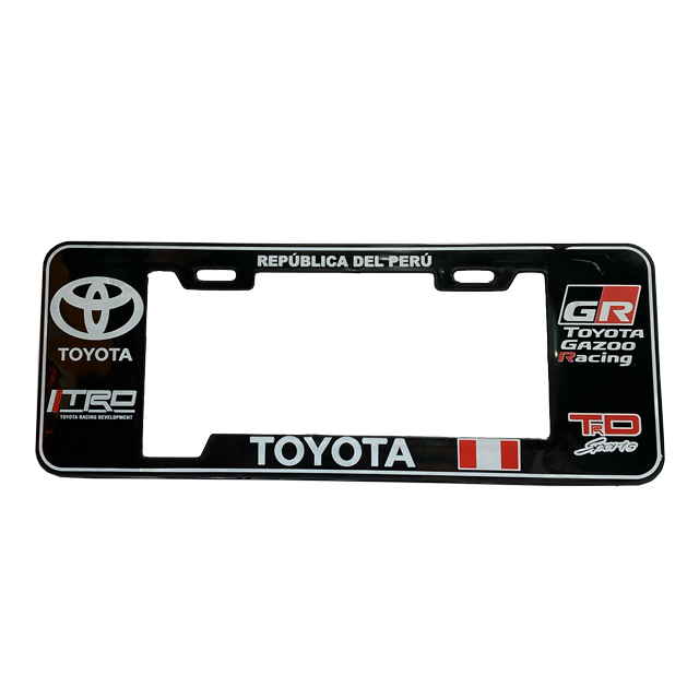 Porta Placa para Vehículos Plástico modelo Toyota
