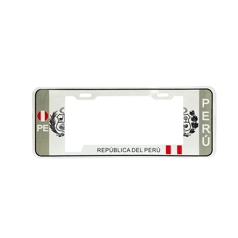 Porta Placa para Vehículos Plástico modelo Escudo Perú