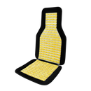 Respaldar Negro Acolchado Bamboo Para Asiento Autotintin