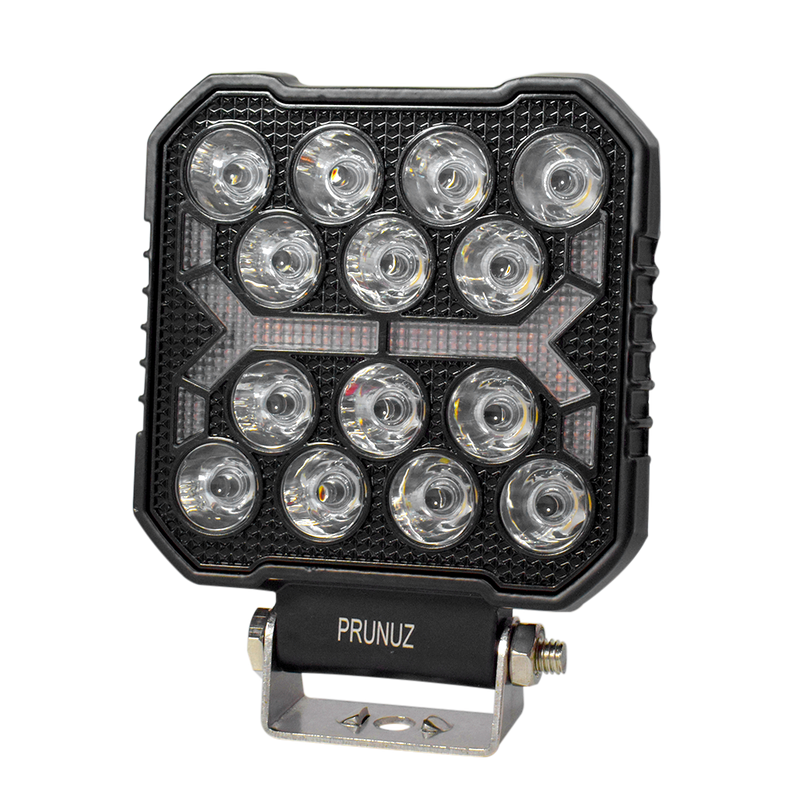 Faro de Trabajo Cuadrado DLR Ambar 12 Luz LED 36W Blanco