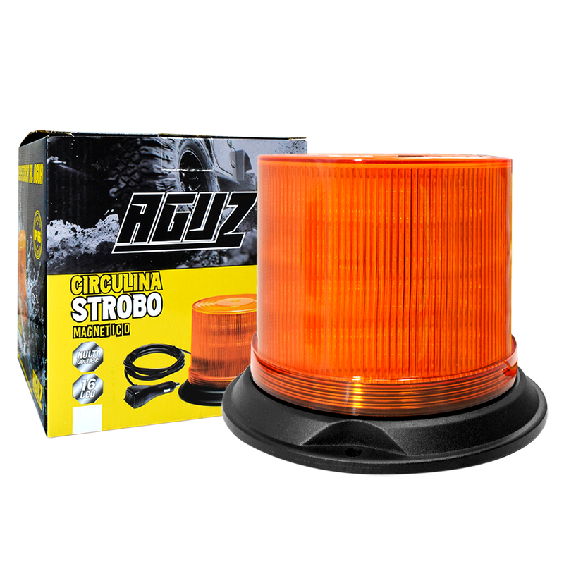 Circulina strobo ámbar 2-48V 8 Flash 125 mm IP66 AGUZ