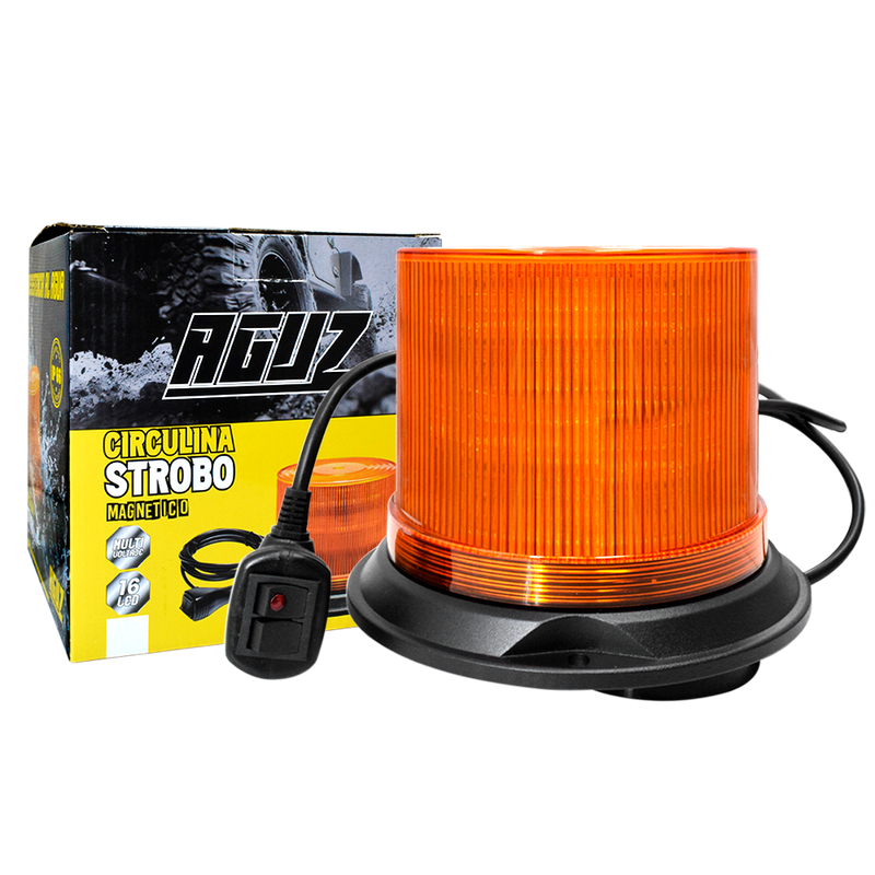 Circulina strobo ámbar 2-48V 8 Flash 125 mm IP66 AGUZ
