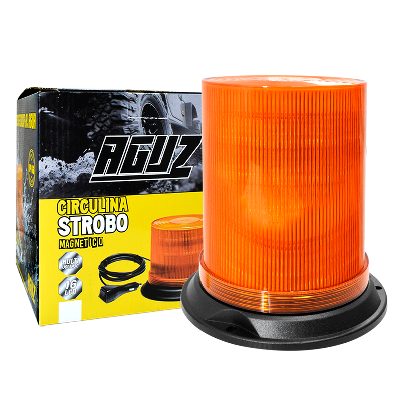 Circulina strobo ambar 12-48V 8 Flash 170 mm IP66 AGUZ