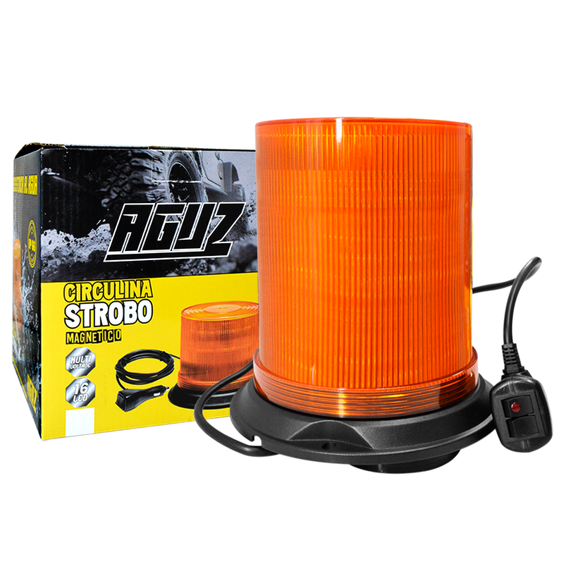 Circulina strobo ambar 12-48V 8 Flash 170 mm IP66 AGUZ