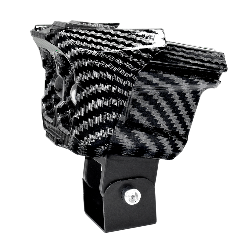 Faro Explorador Animal Print Plomo Cubo 2 Lupa LED Dual Amarillo + Blanco 12/24V Prunuz