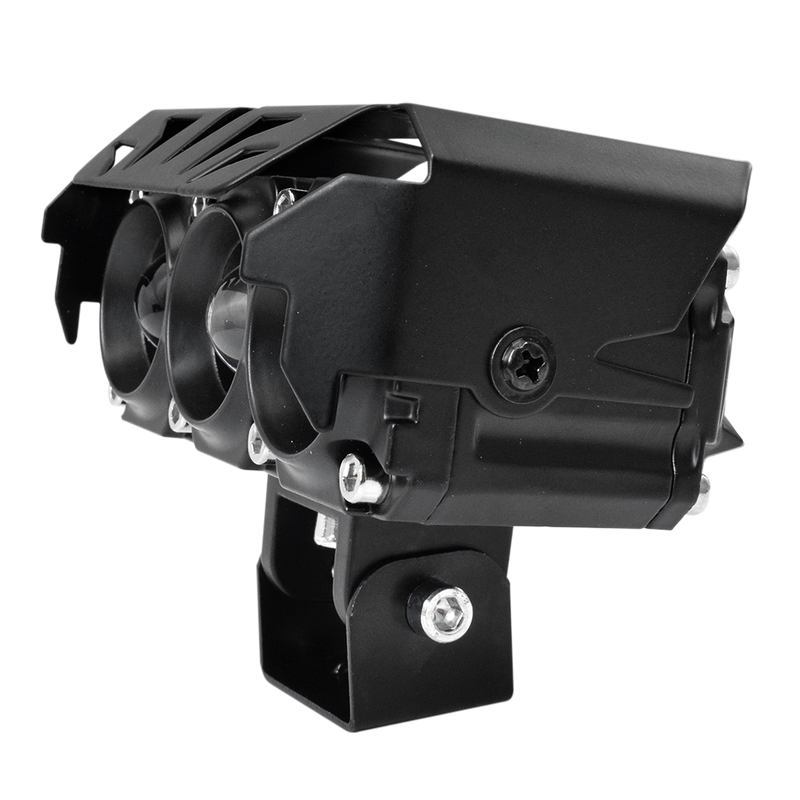 Faro Explorador Barra 3 Lupa Led Dual Amarillo + Blanco 12/24V Ventilador Prunuz