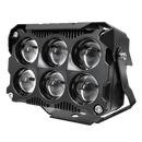 Faro Explorador Cuadrado 6 Lupa Led Dual Amarillo + Blanco 12/24V Prunuz