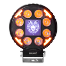 Faro de Trabajo Redondo 10 Led 12/24V Blanco Contorno Ambar Centro RGB Prunuz