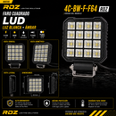 Faro Cuadrado Lud Luz Blanca + Ambar (9-32V Dc - 6,800LM IP68) 4C-Bw-F-F64 RDZ