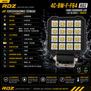 Faro Cuadrado Lud Luz Blanca + Ambar (9-32V Dc - 6,800LM IP68) 4C-Bw-F-F64 RDZ