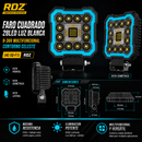 Faro Cuadrado 28 LED Luz Blanca 9-36V Multifuncional RDZ