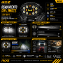 Faro Ovalado 12 LED Luz Blanca Multifuncional 9-36V (55C-Bq-T) RDZ
