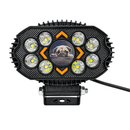 Faro Ovalado 12 LED Luz Blanca Multifuncional Dog 9-36V (55C-Bq-T) RDZ