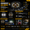 Faro Ovalado 12 LED Luz Blanca Multifuncional Dog 9-36V (55C-Bq-T) RDZ