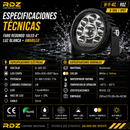Faro Redondo 10 LED 4" Luz Blanca + Amarillo (9-30V IP67) H-Y-4C RDZ