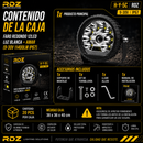 Faro Redondo 12 LED Luz Blanca + Amar (9-30V 11400LM  IP67) H-Y-5C RDZ