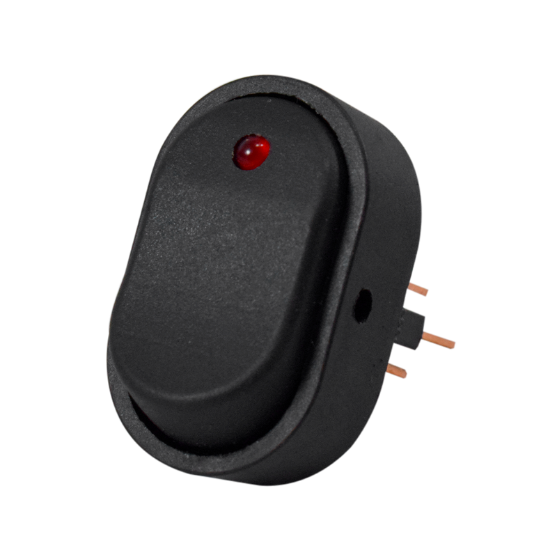 Switch Interruptor Ovalado 3 Patas On-Off Negro