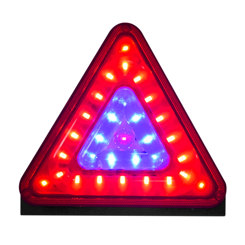 Faro posterior Triangulo 31 Luz LED Destellante Rojo – Azul 24V HB