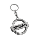 Llavero de metal cromado con logo