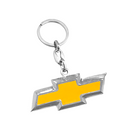 Llavero de metal cromado con logo