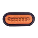 Faro Lateral Ovalado 35 Led Neon Aro Jebe 12V 24V Ambar 1039E