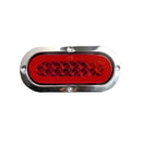 Faro Lateral Ovalado Aro Cromado Neon 14 Led 12V 24V Rojo