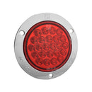 Faro Posterior Destellante Ojo De Angel Aro Plastico Cromado 4" 12/24v