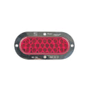 Faro Lateral Destellante Ovalado 24 Led Aro Plastico Cromado 12V 24V Rojo 1017Api
