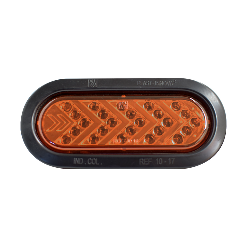 Faro Lateral Ovalado Flecha 25Led Aro Jebe Plast Innova