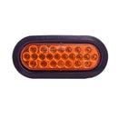 Faro Lateral Ovalado 24 Led Aro Jebe Ambar 1017E