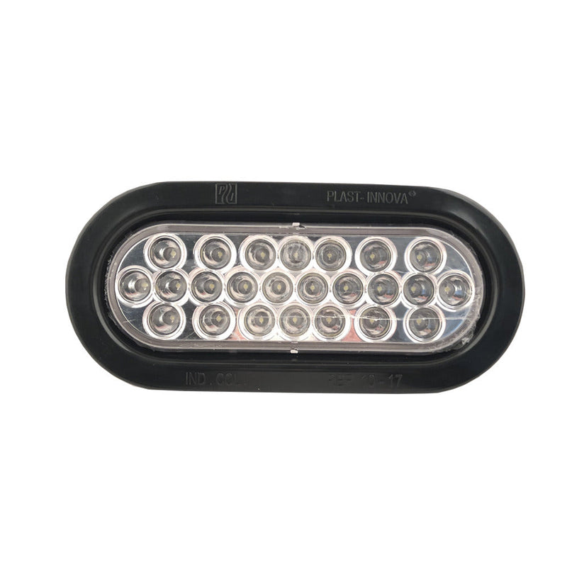 Faro Lateral Ovalado 24 led Aro Jebe Blanco Gpc-902-1017e Plast Innova