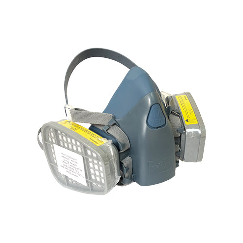 Respirador De Protección Facial Siliconeado 02 Filtros (Md6003) Cowram