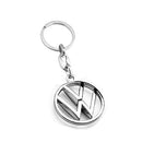 Llavero de metal cromado con logo