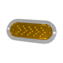 Faro Posterior Ovalada Flecha Aro Cromado Led 12/24v Destellante Blanco Prunuz