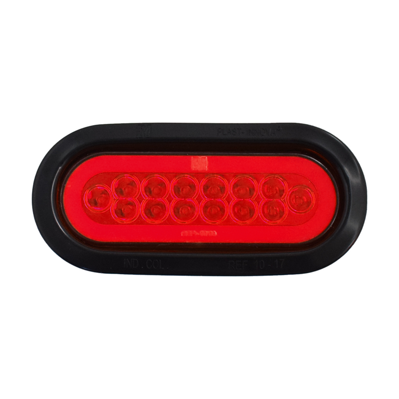 Faro Lateral Ovalado 35Led/Neon Aro Jebe Destellante Plast Innova